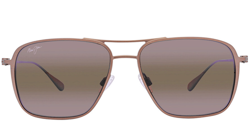 Pre-owned Maui Jim Beaches 541-19a Satin Brown With Maui Rose Red Polarized Sunglasses In Pink