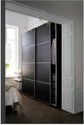 Quadruple Wardrobe Ikea Pax With Sliding Glass Doors Drawers