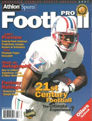 Eddie George Houston Oilers Athlon Sports 1997 NFL Pro Football Preview Magazine