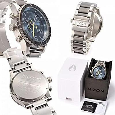 Pre-owned Nixon 51-30 Chrono Quartz Men's Chrono Watch A083-2304 Gunmetal/aqua Sunray