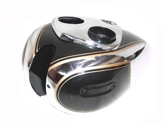 Ariel Square Four Red Hunter Petrol Fuel Tank Black Painted Chrome Plated  