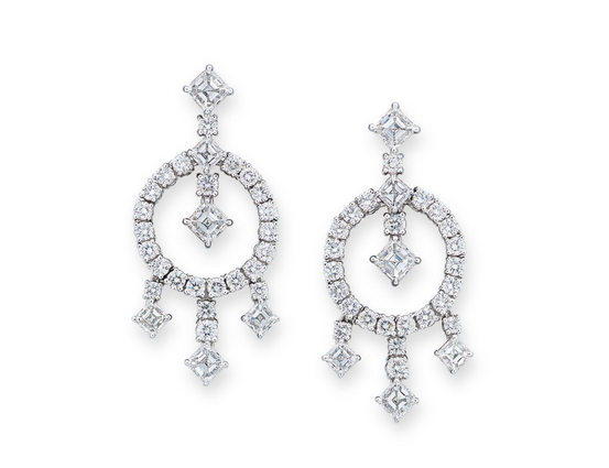 2.5TCW Square & Circular Cut Cubic Zirconia Women's 2.5TCW Square & Circular Cut Cubic Zirconia Women's
