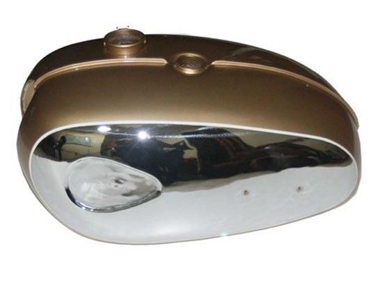 New Petrol Fuel Tank Golden Painted Chrome Plated 1960s BSA Thunderbolt A65 