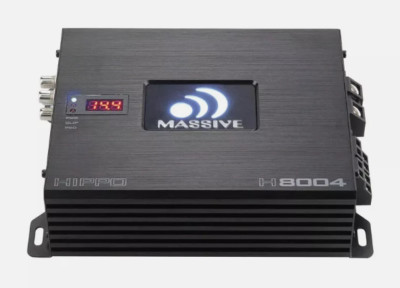 Massive Audio Hippo H8004 125 WATT RMS X 4 @ 4 OHM 4 3 2 Channel AMPLIFIER