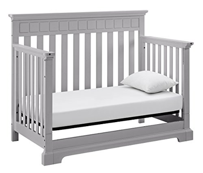 Thomasville Kids Willow 4-in-1 Convertible Crib, Pebble Gray, Easily Converts to