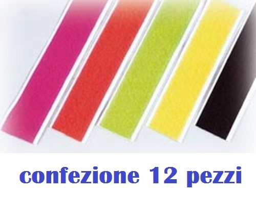 Set 12 Strisce AutoAdesivo 40x2cm Colori Assortiti Cucito Sarta moc