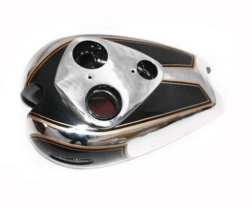 Ariel Square Four Red Hunter Petrol Fuel Tank Black Painted Chrome Plated  