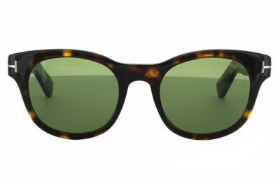 Pre-owned Tom Ford Fisher Ft0531 52n Dark Havana Sonnenbrille Sunglasses Green Shades 49mm In Green Lenses