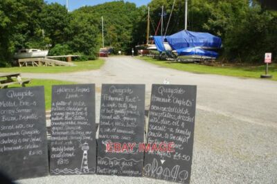 PHOTO  BLACKBOARDS - QUAYSIDE TEAROOMS LAWRENNY QUAY SOME OF THE DELICIOUS DISHE