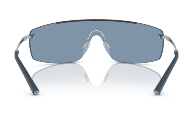 Pre-owned Oliver Peoples 0ov1344s R-5 506380 Blue Ash-brushed Silver/marine Sunglasses