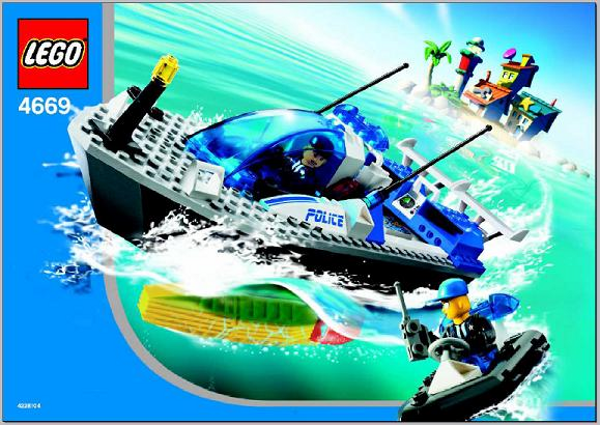 LEGO 4669 - Town: Police - Turbo-charged Police Boat - 2004 - NO
