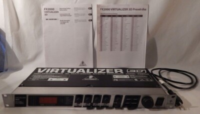 VERY NICE BEHRINGER VIRTUALIZER 3D MODEL FX2000-TESTED & WORKING W/INST.