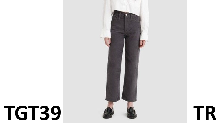 Levi's Women's Ultra-High Rise Ribcage Straight Jeans - Blackened Pearl, Size 39