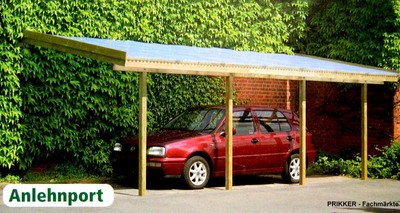 Anlehncarport Carport  EIFEL I 350x600cm Bausatz Anbaucarport