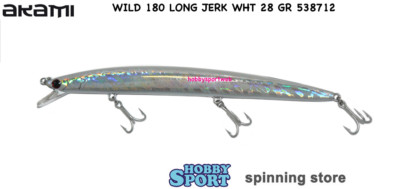 AKAMI WILD 180 LONG JERK 28 GR COL WHT SILVER  COD 538712 SPINNING MARE