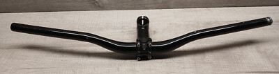Vintage Aluminum  Handlebars 640mm and 1-1/8'' Threadless Stem 90mm Reach   Black