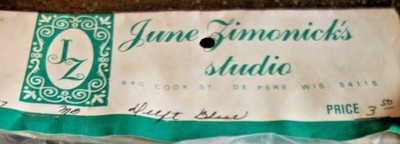 Vintage June Zimonick Christmas Ornament Kit Delft Blue 147 Sealed Craft