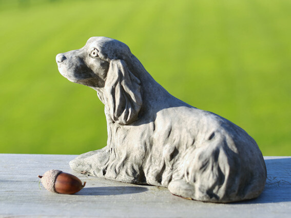 Cocker Spaniel Statue | Reconstituted Stone Dog Animal Concrete Garden