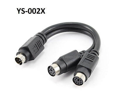 6 inch PS/2 Splitter 1M/2F Mouse and Keyboard to One PC Port Cable - YS-002X