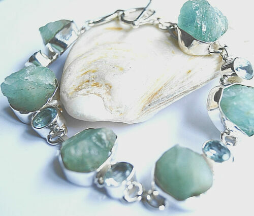 Edelstein Aquamarin Echtschmuck-Armbänder-Anhänger