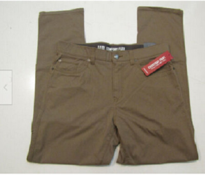 UNIONBAY Mens Everyday Pants Comfort Flex  (TAN, 36W x 30L) NWT