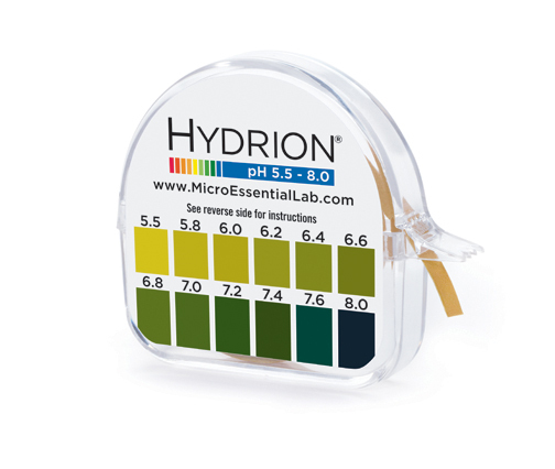 HYDRION 067 Body Acid pH TEST Tape Strip Paper 15ft Roll Urine Saliva 5.5-8.0 US
