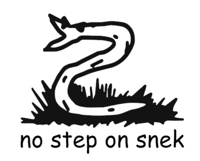 No Step on Snek Vinyl Decal Sticker Funny Don't Tread on Me USA Many Colors