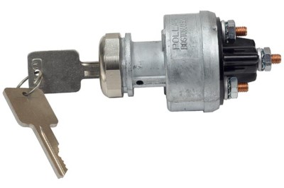 Ignition Switch Heavy Duty 4 Pos GM style key Chrome Nut Freightliner KW 180 e