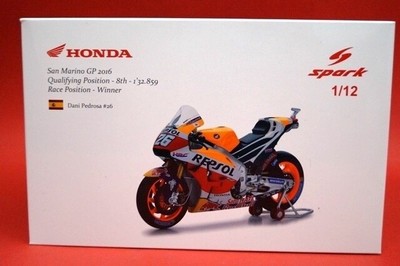 Spark 1/12 Honda Rc213V Repsol San Marino Gp Champion D. Pedrosa 2016 26 M12030