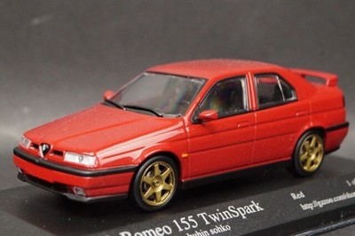 1:43 MINICHAMPS 433120404 Omoshiro buhin sohko Alfa Romeo 155 Twin SPARK Red