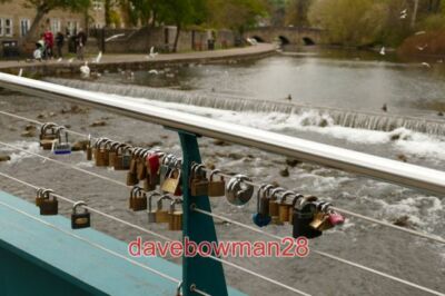 PHOTO  LOVE LOCKS ON A BAKEWELL FOOTBRIDGE A RECENT CRAZE FOR COUPLES TO DECLARE