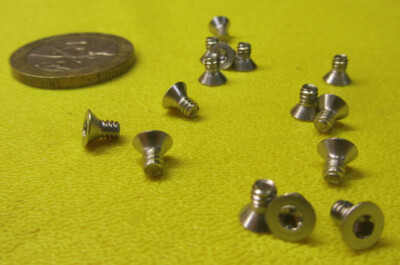 Stainless Steel Torx Flat Head Machine Screw 4-40 T8 Torx x 3/16'' Length, 100pcs