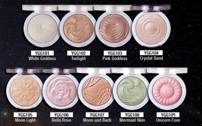 J. CAT BEAUTY You Glow Girl Baked Highlighter – Farbe Twilight, Für Strahlenden Teint & Lidschatten