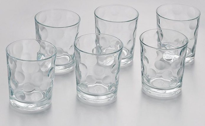 Set Servizio 6 Pezzi Bicchieri Space 255cl Vetro Whisky idea