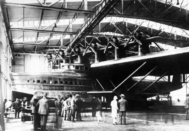 The biggest plane ever built, 'Do X', with a transporting