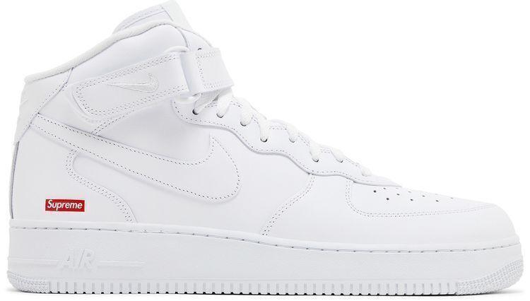 Size 10.5 - Nike Supreme x Air Force 1 Mid Box Logo - Triple Size 10.5 - Nike Supreme x Air Force 1 Mid Box Logo - Triple