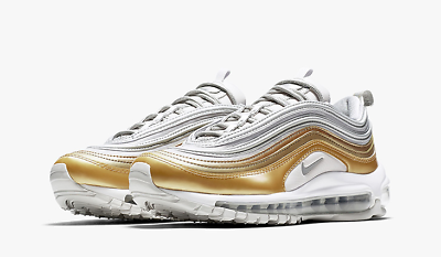 NIKE AIR MAX 97 SE TRAINERS UK 5 EU 38.5 WOMENS AQ4137 001 SILVER GOLD 90 95