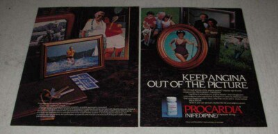 1983 Pfizer Procardia Ad - Angina Out of the Picture