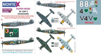 Montex KAM 1:32 Bf-109 K-4 #1 for Hasegawa Mask Metal Part #KAM32090