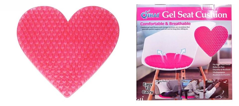 Cuscino Gel Sedia Sedile Cuore Comfort Sostegno Seduta Corretta Ufficio cir