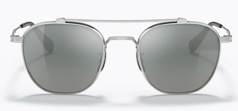 Pre-owned Oliver Peoples 0ov1294st Mandeville 52546i Brushed Silver Gradient Sunglasses