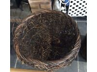 Log wicker basket 60cm diameter. 