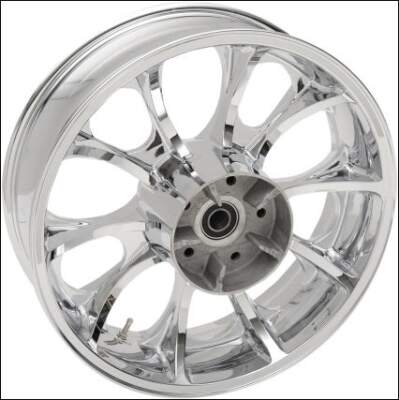 Coastal Moto Chrome Largo 3D 18'' Rear Cast Wheel Only Harley 09-22 Non ABS