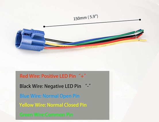 16mm 12V LED ON OFF Push Button Power Switch Latching/Momentary with Wire Socket