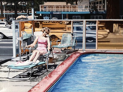 THOMAS KOBUSCH - The pool - 2017, Öl auf Leinwand Kunst Art Malerei Realismus