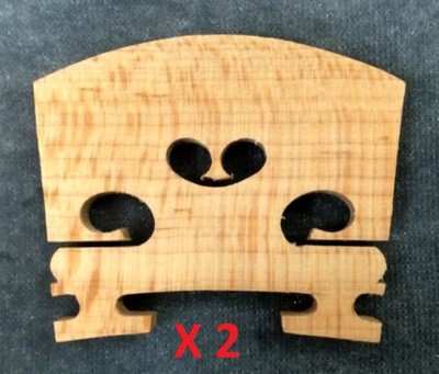 TWO 1/4 Size Violin Bridges. High Quality. Low Cost