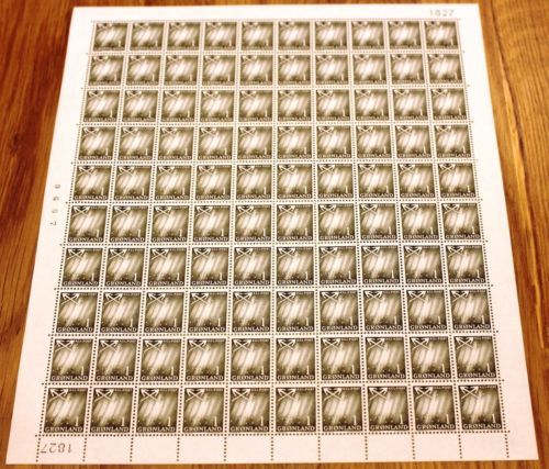 Mint Hinged Full Sheet Greenlandic Stamps