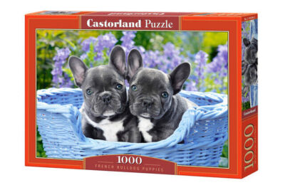 Puzzle 1000 elementów. Szczenięta buldoga francuskiego
