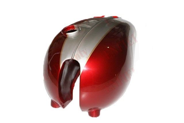1965 Cherry Silver Striped Fits Triumph T120R TR6 650CC Fuel Tank  