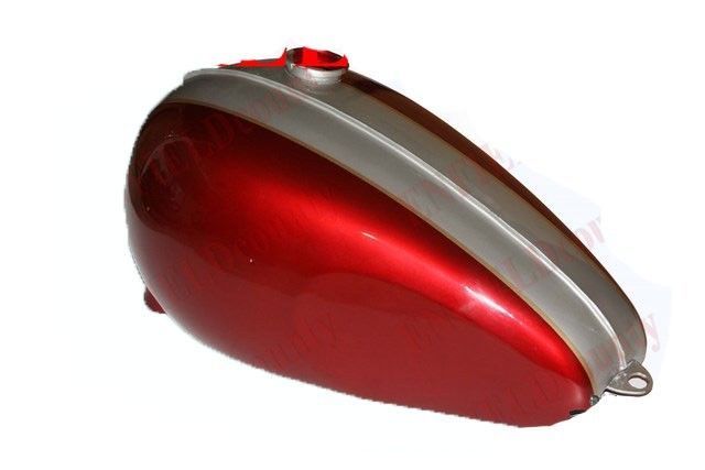 1965 Cherry Silver Striped Fits Triumph T120R TR6 650CC Fuel Tank  